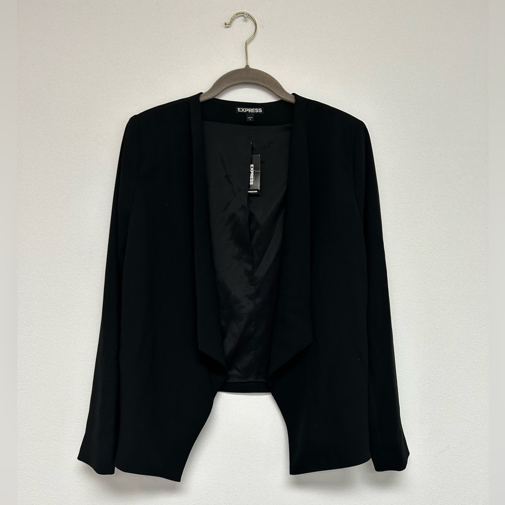NWT Express Black High Low Blazer Womens 4​